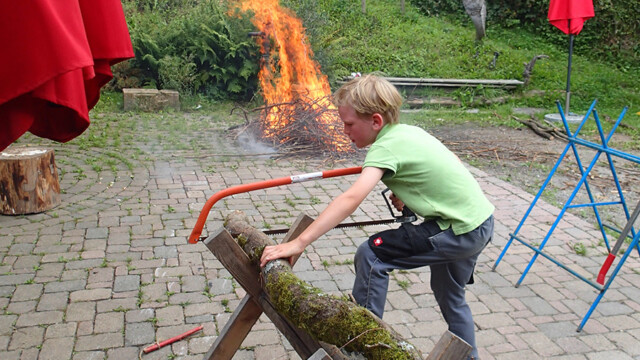 Auch das Feuer gehörte zum Mitmachtag Auch das Feuer gehörte zum Mitmachtag
