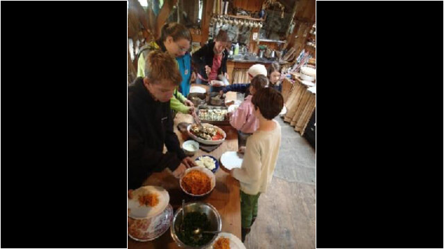 Beim gemeinsamen Essen