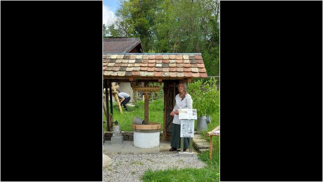 Als Ehrengast bei der Einweihung einer selbstgebauten Hanfreibe im Thurgau in der Schweiz